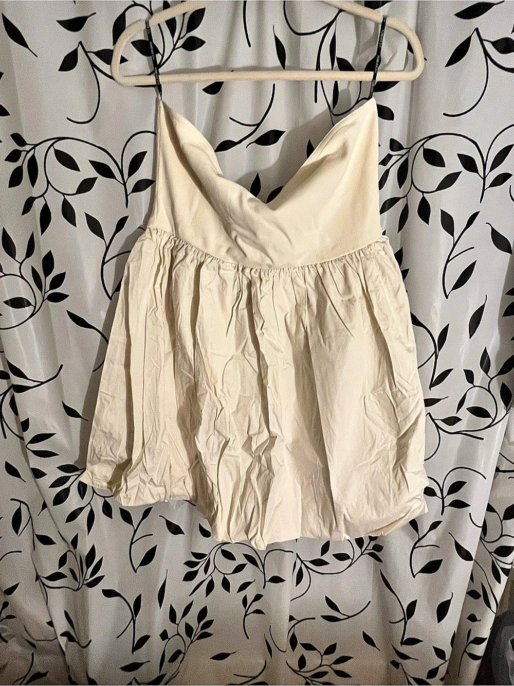 Forever 21 Plus Bubble Hem Mini Dress Cream 3X NWT